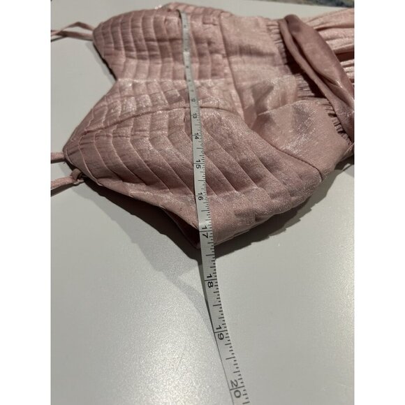Candies Y2K Pink Babydoll Junior Prom Dress Size S  Shimmer Spaghetti Straps - Picture 8 of 8